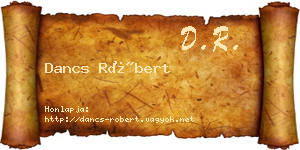 Dancs Róbert névjegykártya